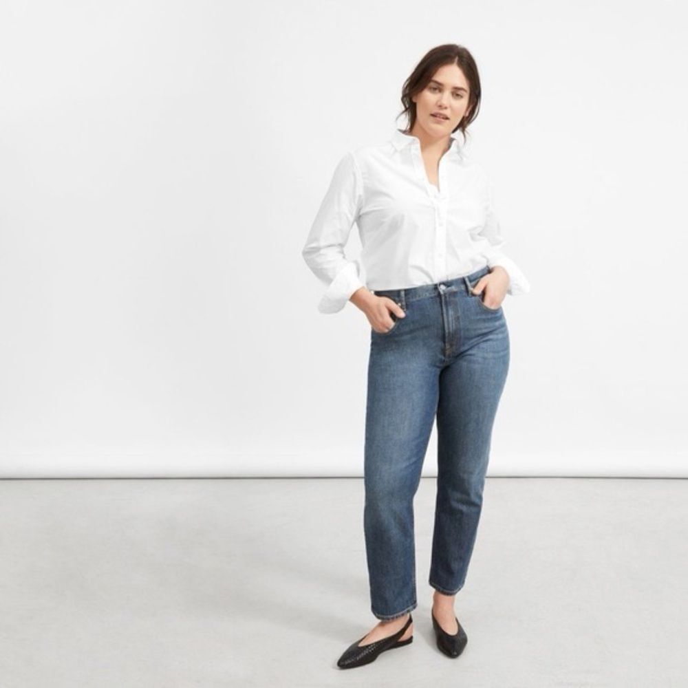 Everlane High Rise Straight Ankle Jeans